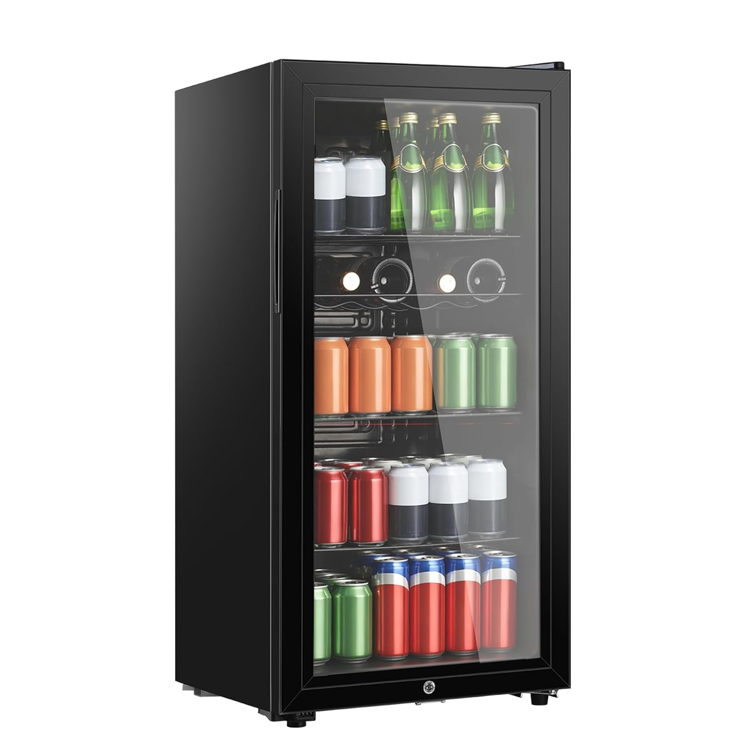 Home Bar And Fridge - 4,5 cu.ft drankenkoelkast, minikoelkast met glazen