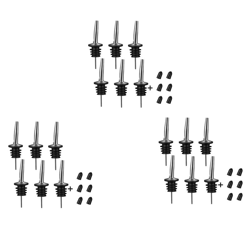 Speed Pourer Cap - A25F-18Pc RVS schenkers, snel-schenkers, schenkers voor