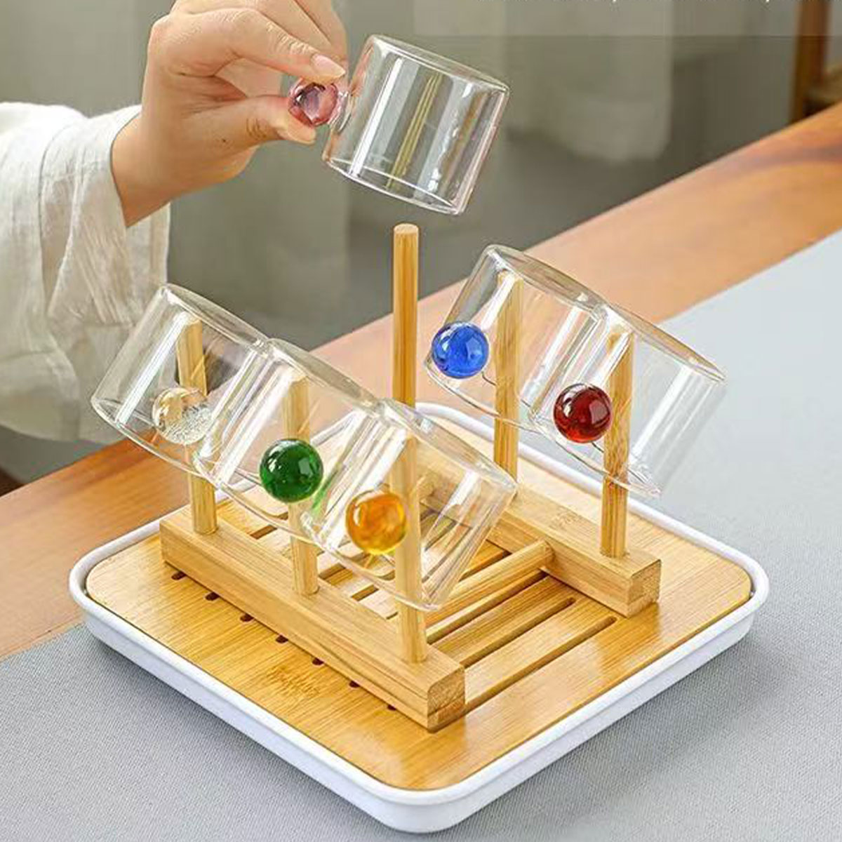 Highball Glass Set - Hoogwaardige, kleurrijke glazen melkbekers met ronde
