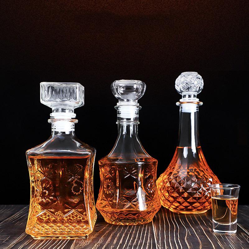 Decanter Globe Set - Luxe 500ML/1000ML glazen drankkaraf met luchtdichte