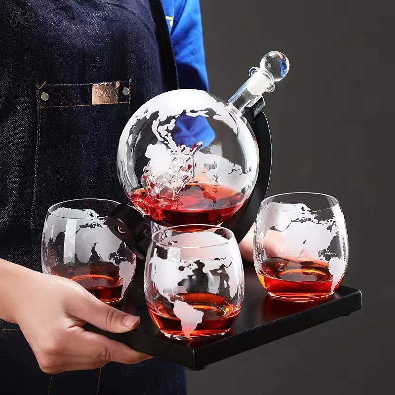 Decanter Globe Set - Decoratieve wijnkaraf in de vorm van