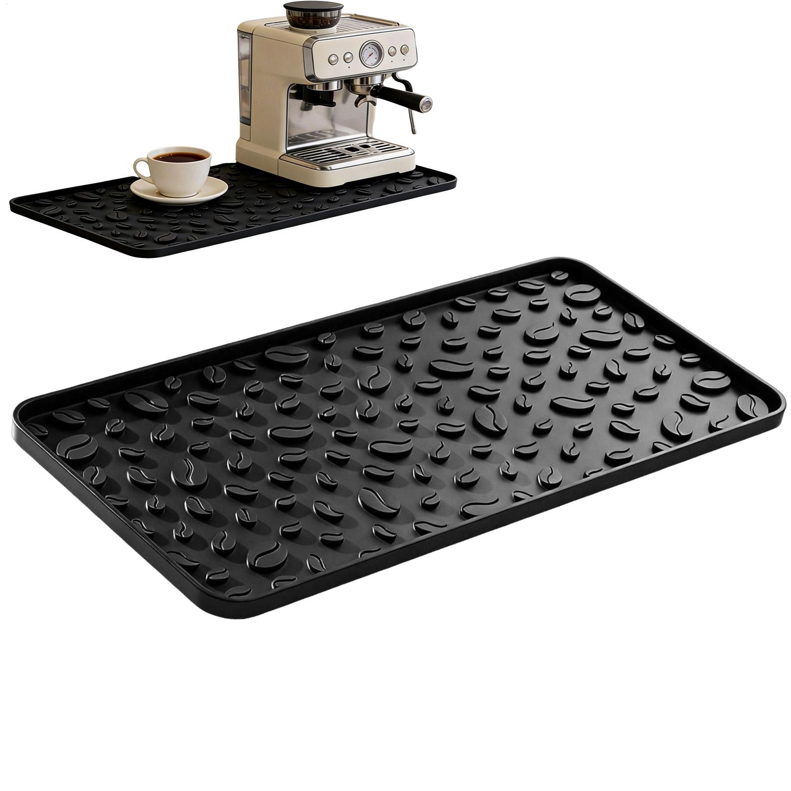 Bar Mat Rubber - Koffiemat Antislip Warmte-isolatiekussen 16x8in Hittebestendige siliconen