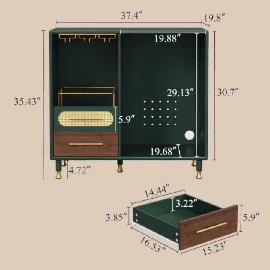 Bar kast met ruimte voor een m - Home Bar And Fridge recensie en prijs