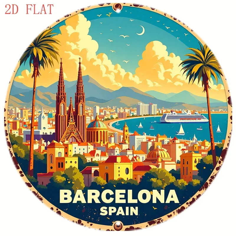 Rond 8 inch metalen bord met l - Home Barcelona recensie en prijs