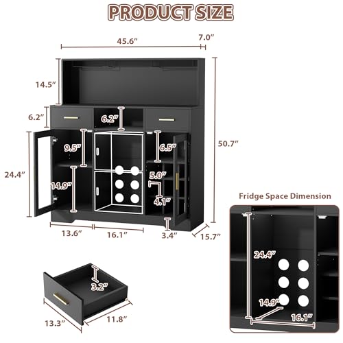 Minikoelkast met opbergruimte, - Home Bar And Cabinet recensie en prijs