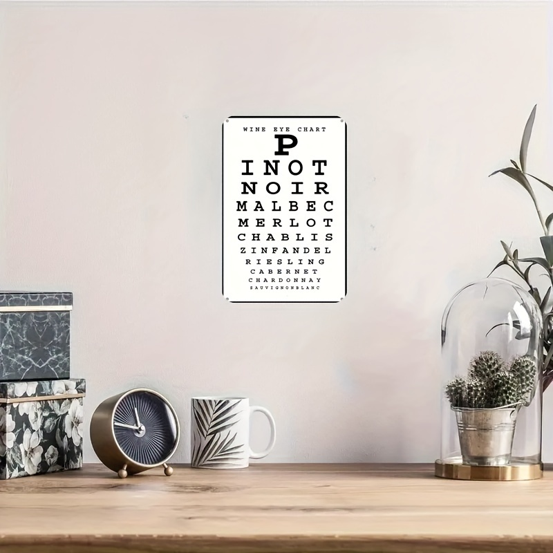 Vintage Wine Eye Chart metalen - Home Bar Cafe recensie en prijs