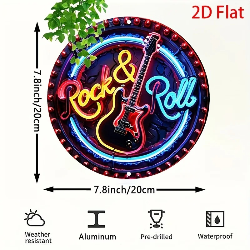 Een vintage rock-neonbord, 2D  - Home Bar Accessories recensie en prijs