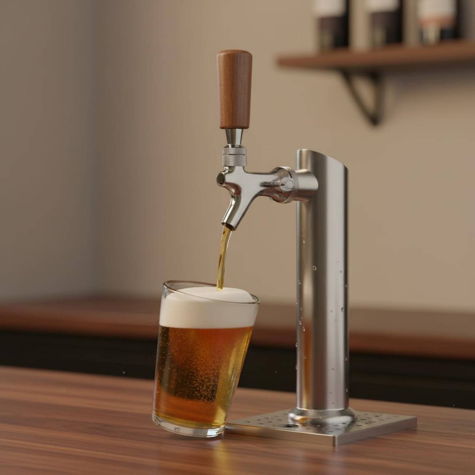 Korte houten biertapgreep van  - Home Bar Accessories recensie en prijs